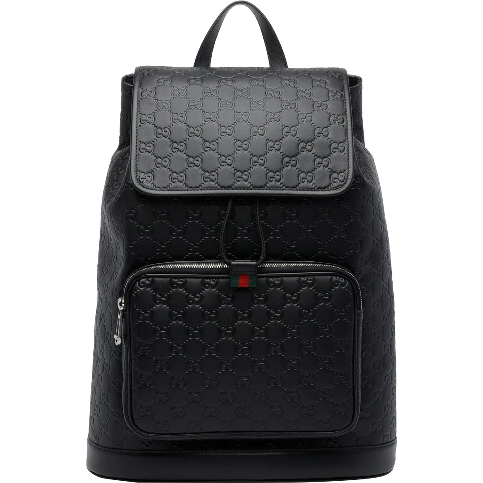 حقيبة ظهر سوداء متوسطة الحجم بشعار GG