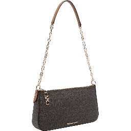 Brown Medium Logo empire pochette bag
