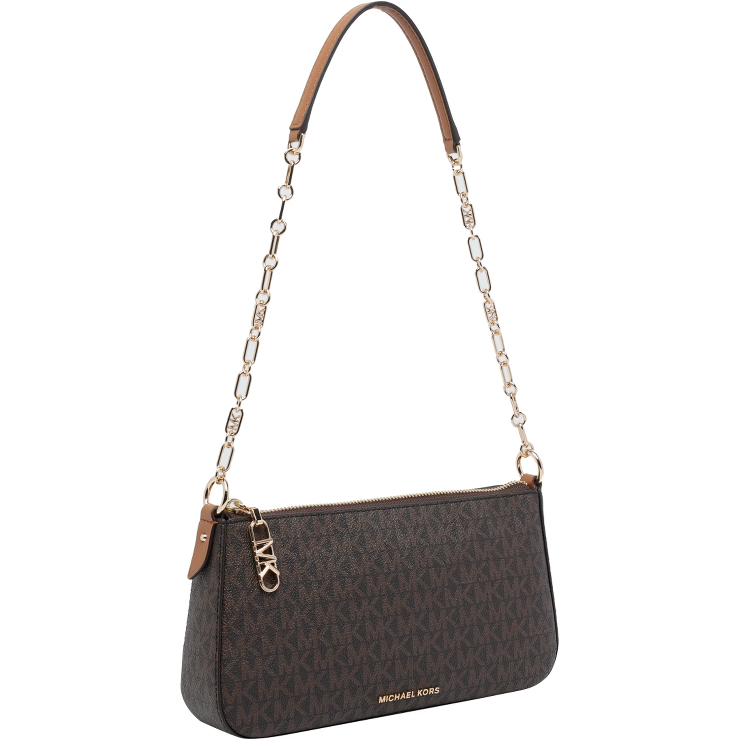 Brown Medium Logo empire pochette bag