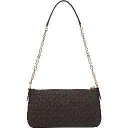 Brown Medium Logo empire pochette bag