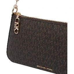 Brown Medium Logo empire pochette bag
