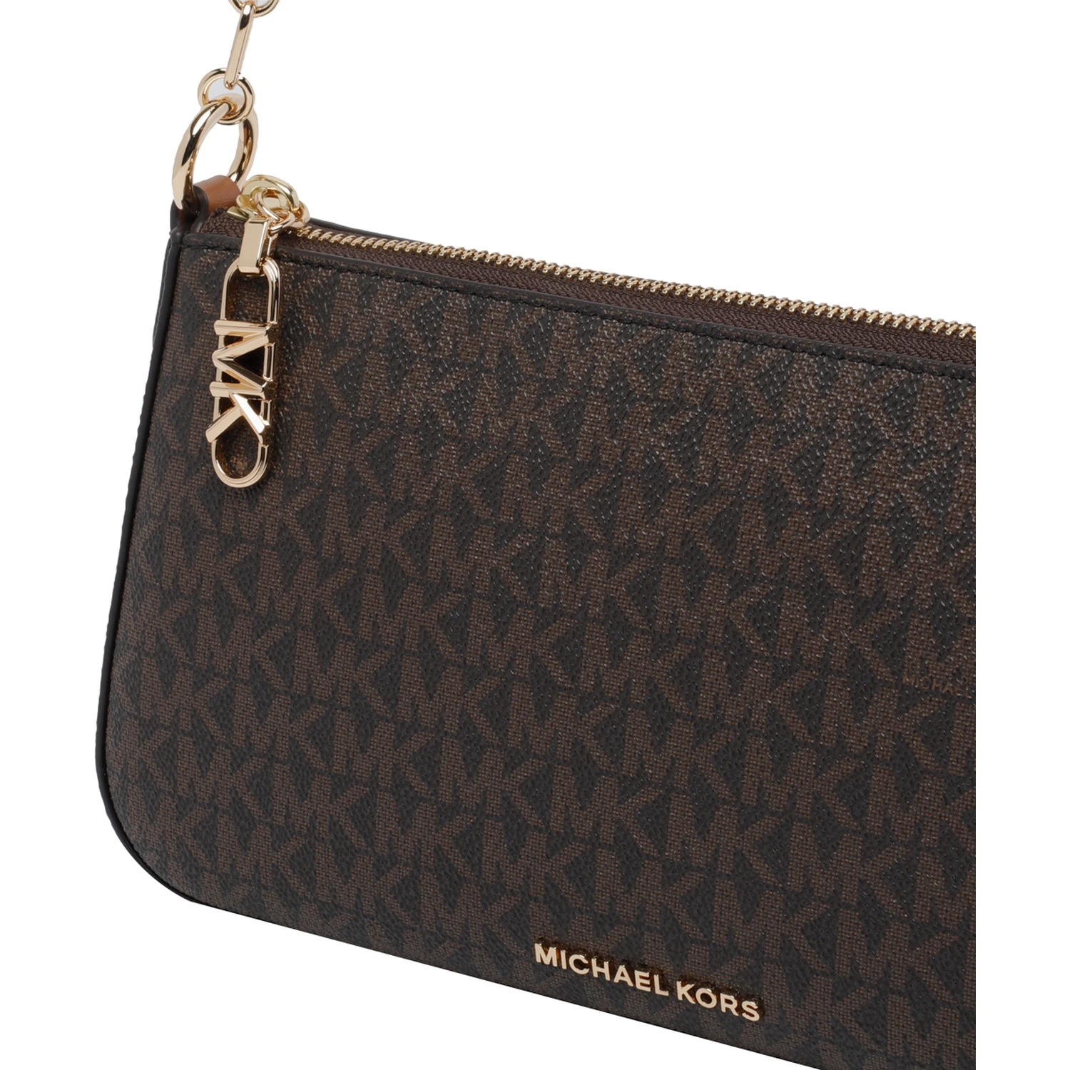 Brown Medium Logo empire pochette bag