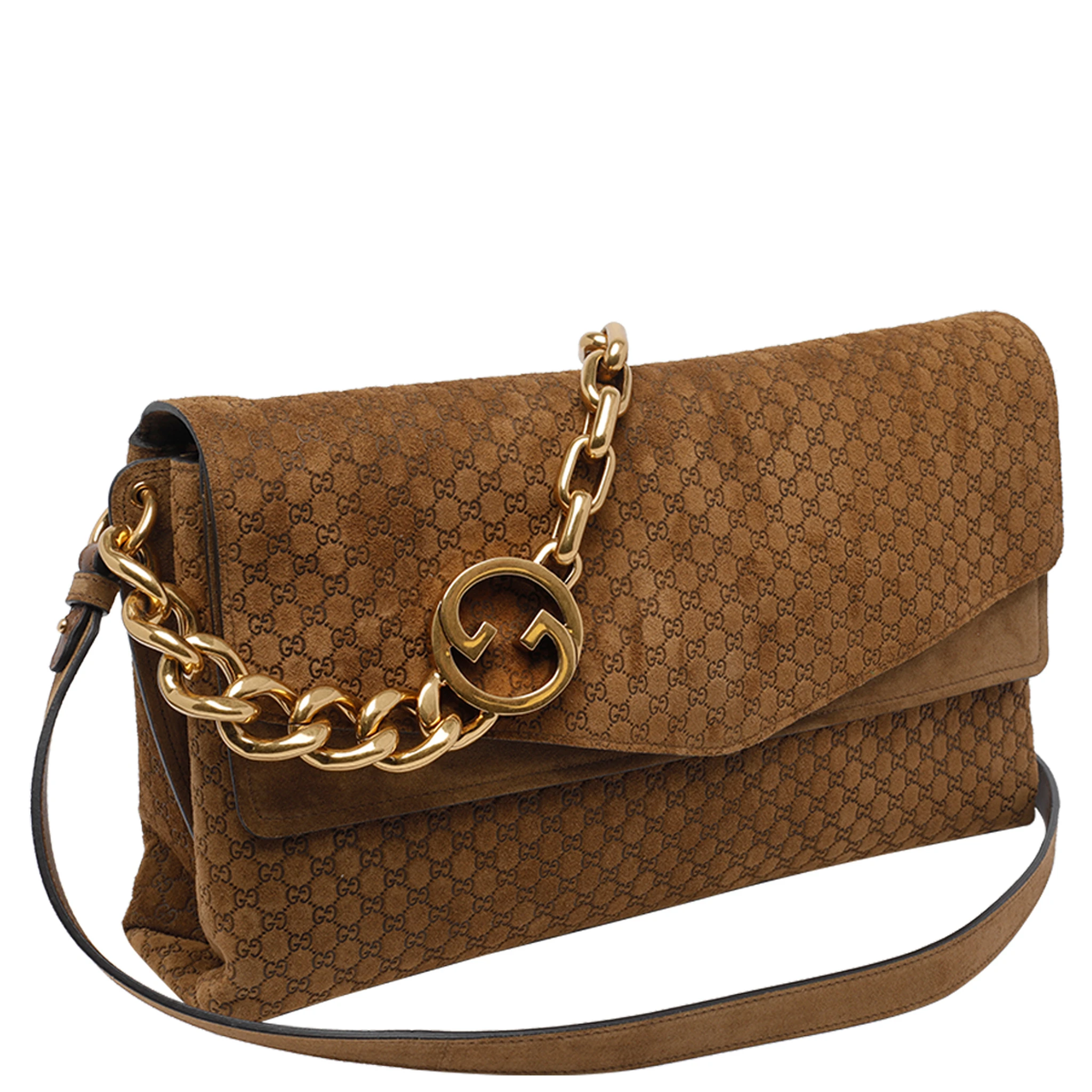 Pepper brown Big GG Chain shoulder bag