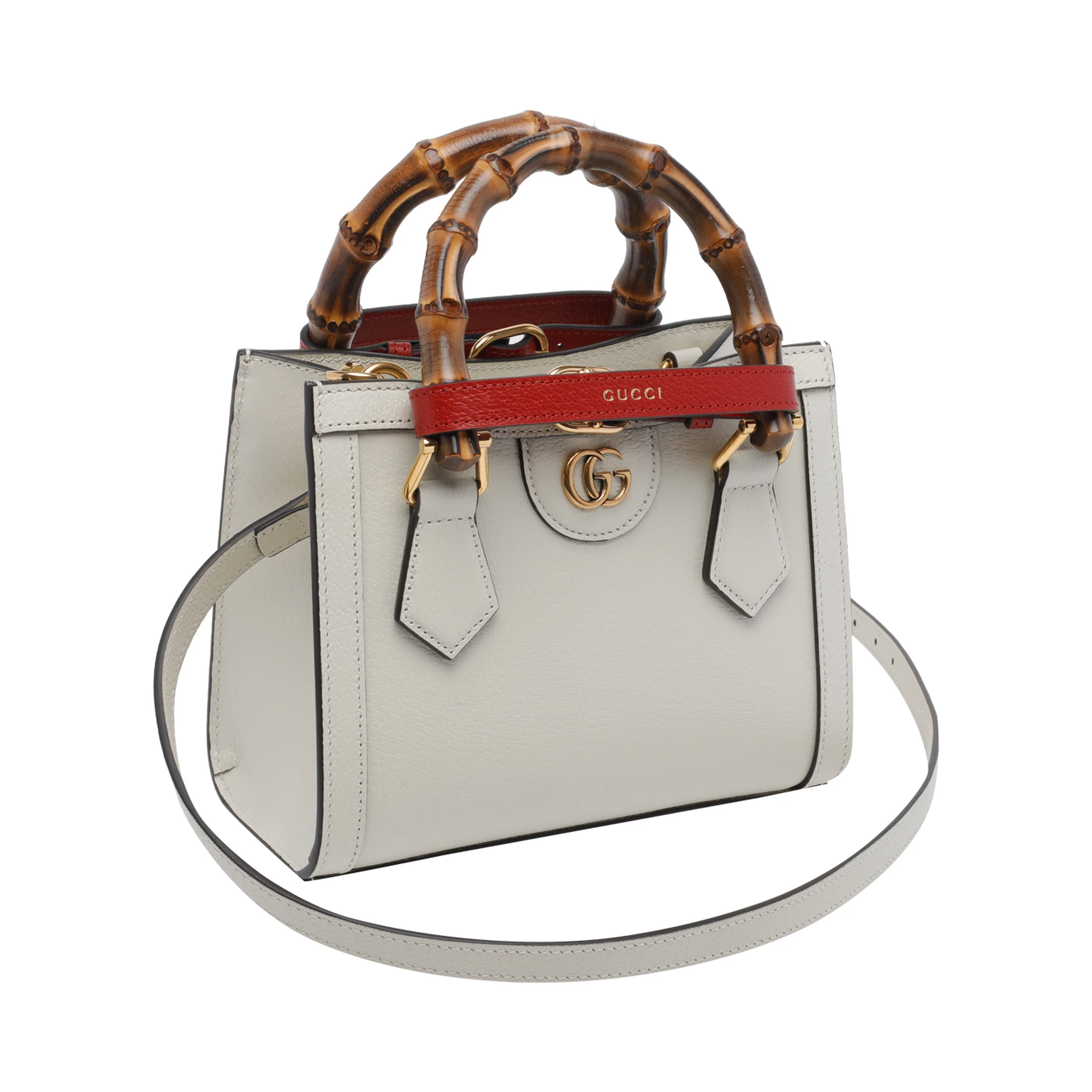 White Gucci Diana shopping bag