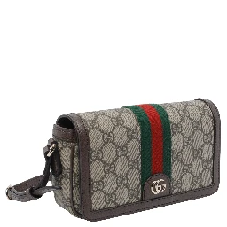 Brown mini Ophidia shoulder bag