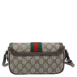 Brown mini Ophidia shoulder bag
