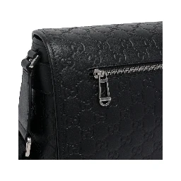 black Medium GG emblem crossbody bag