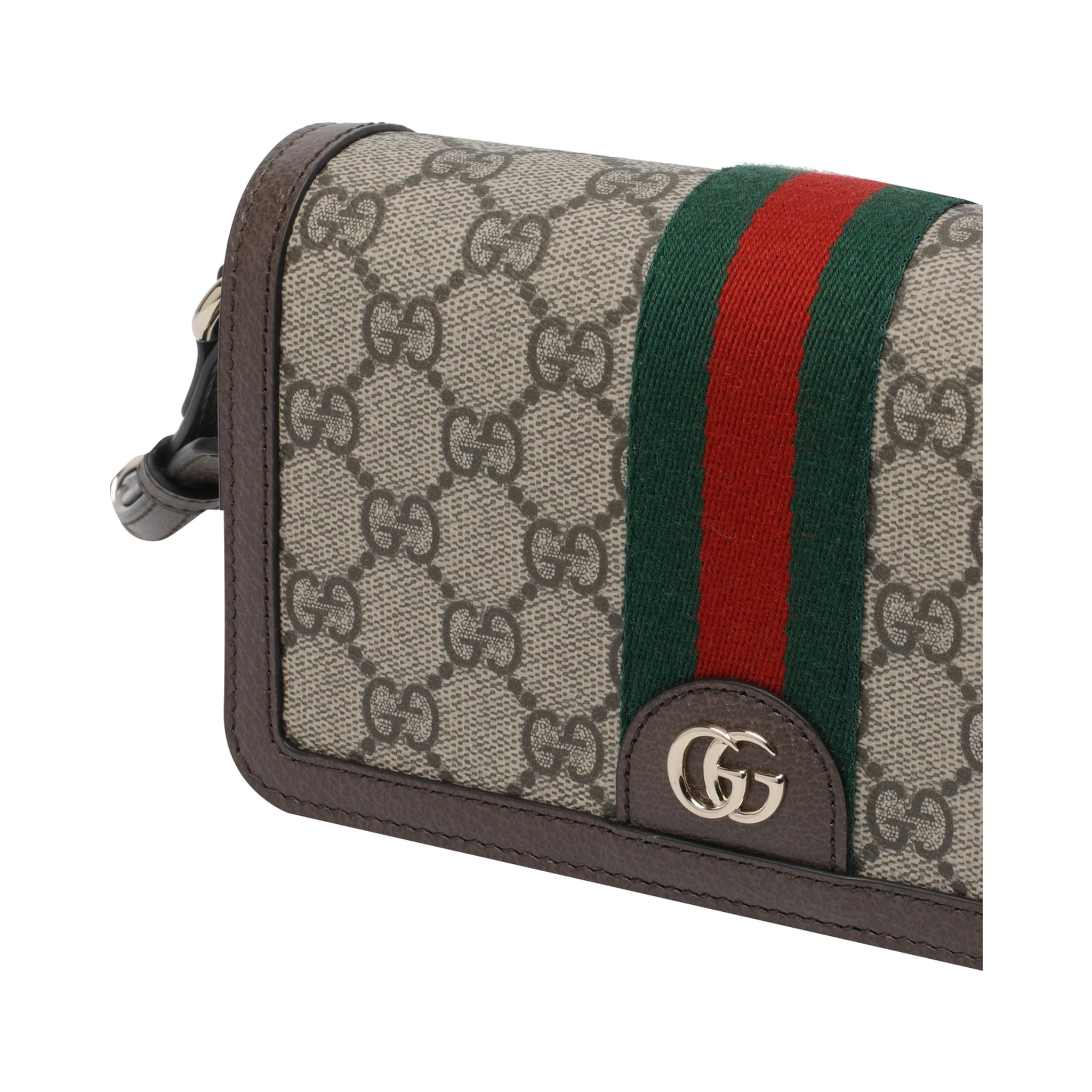 Brown mini Ophidia shoulder bag