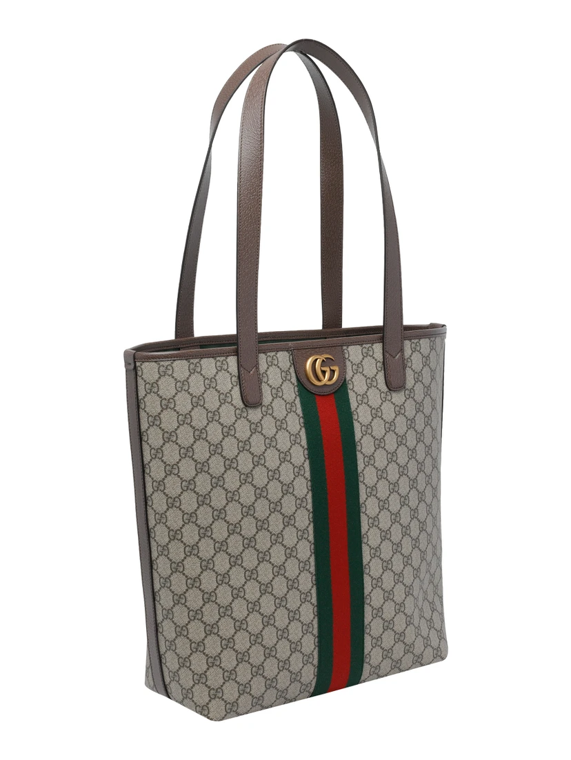 Brown Medium Ophidia shopping bag