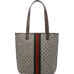 Brown Medium Ophidia shopping bag