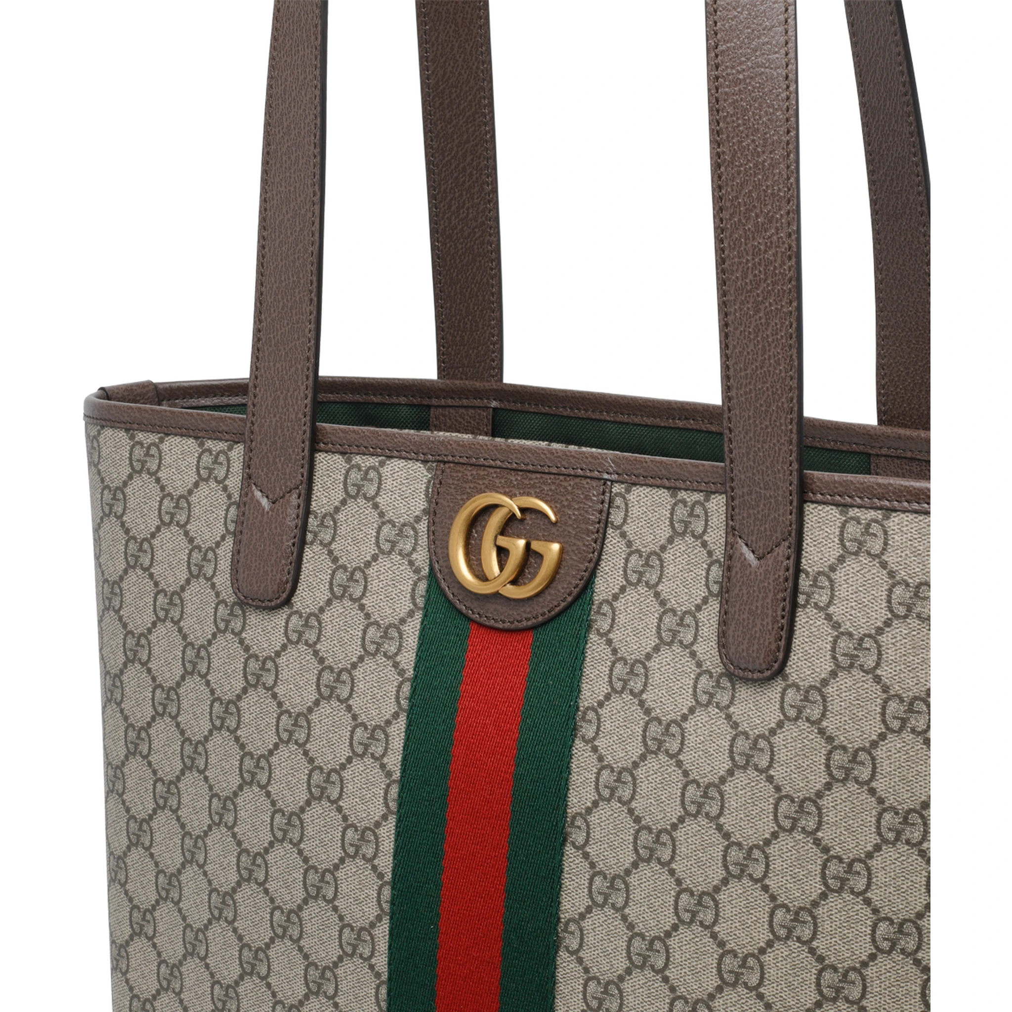 Brown Medium Ophidia shopping bag