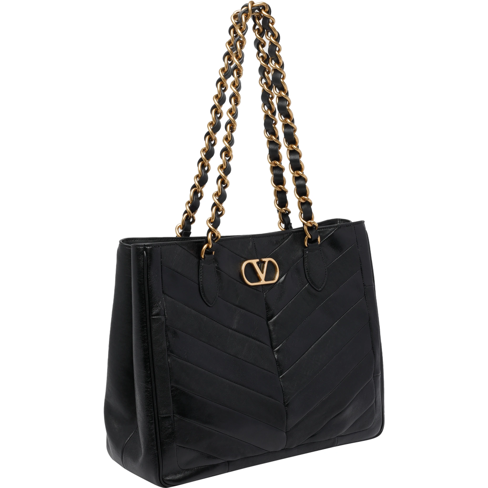 Laseine Chevron motif shopping bag