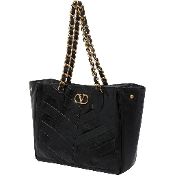 Laseine Chevron motif shopping bag