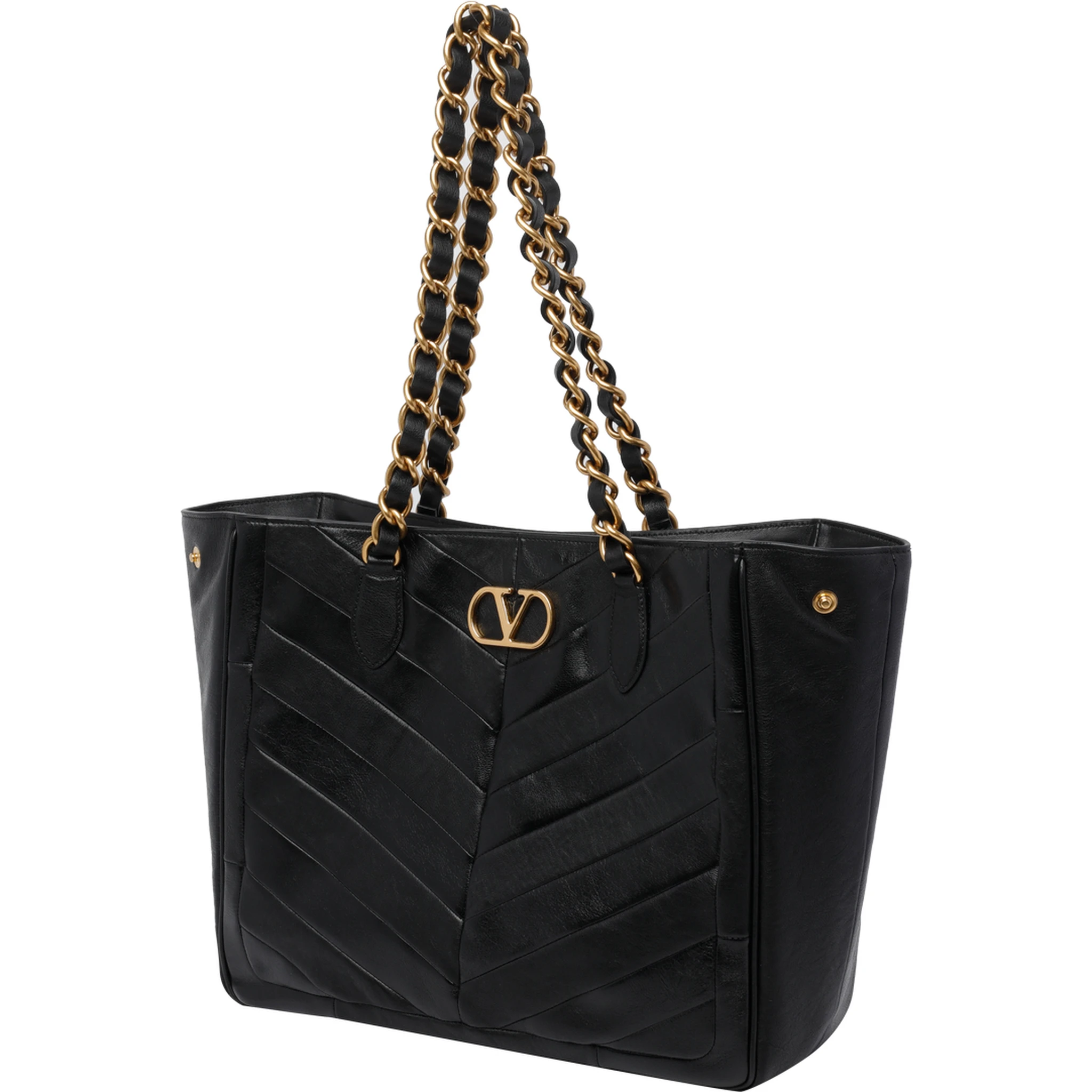 Laseine Chevron motif shopping bag