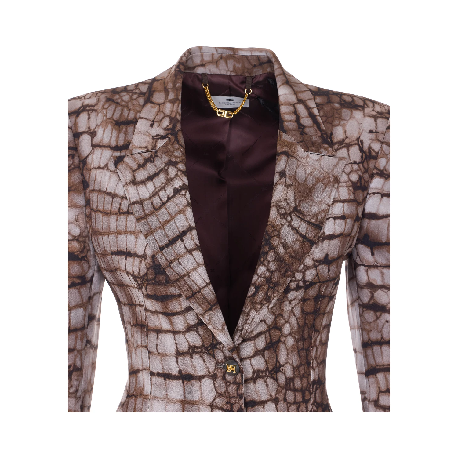 Elisabetta Franchi Jackets Brown