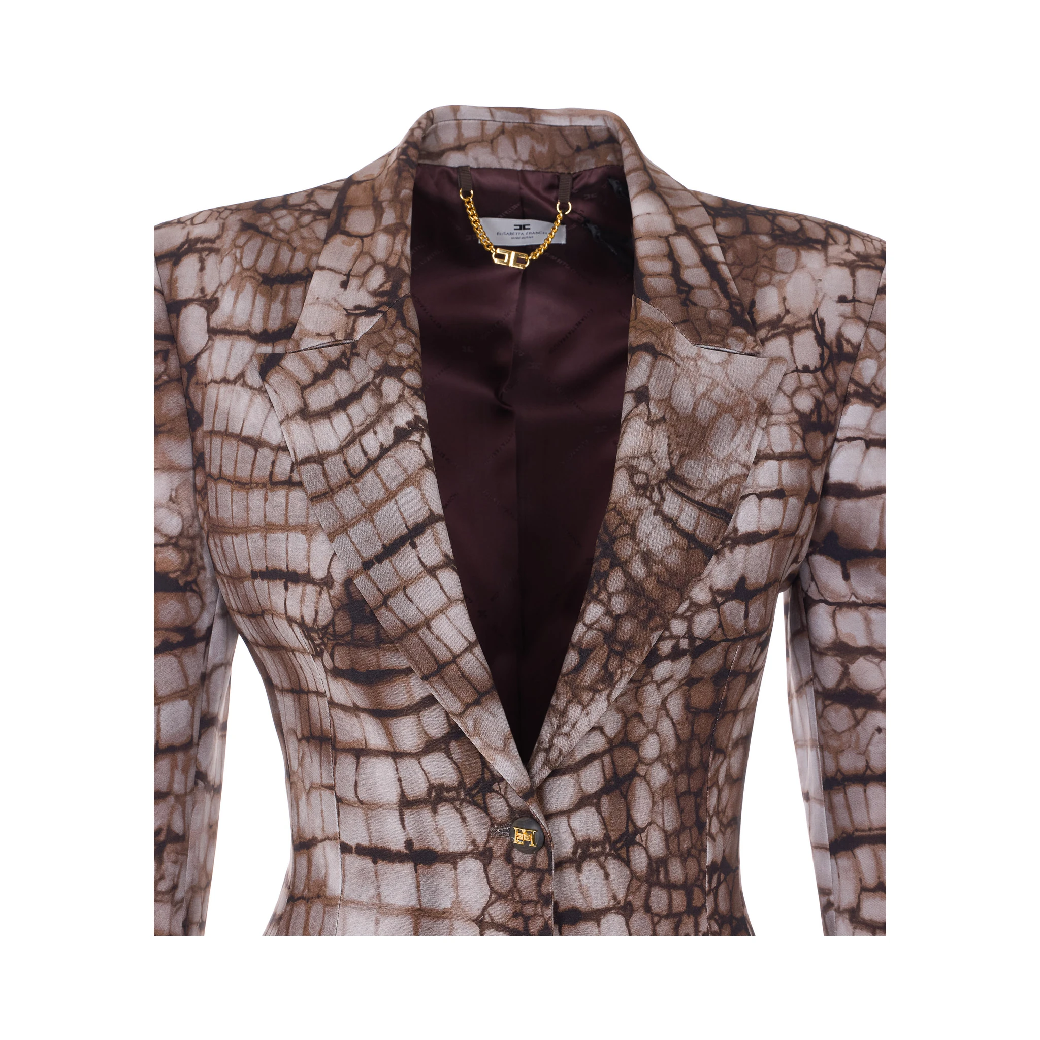 Elisabetta Franchi Jackets Brown