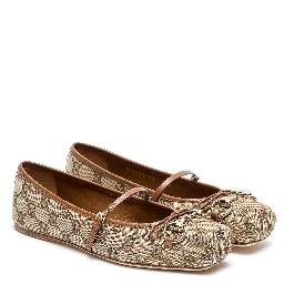 حذاء غوتشي مسطح بيج