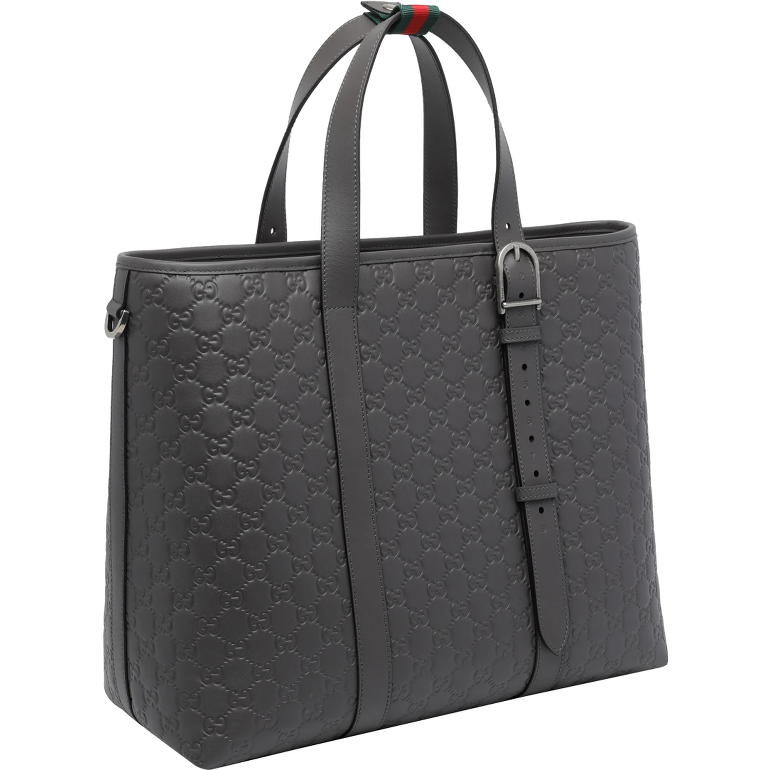 Dark grey big GG Emblem shopping bag