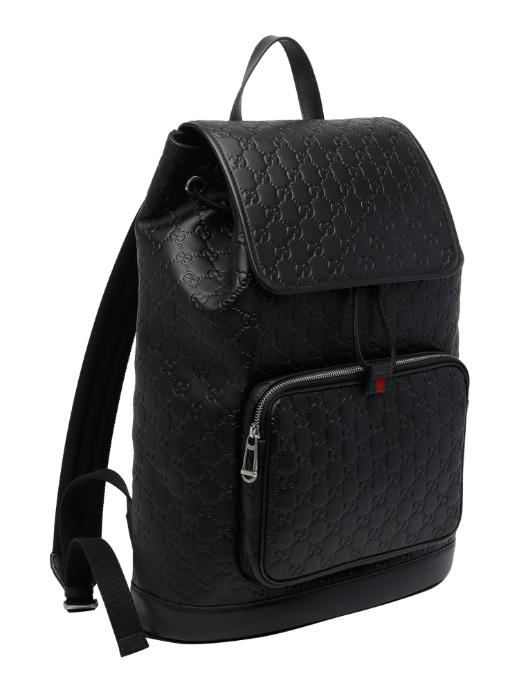 حقيبة ظهر سوداء متوسطة الحجم بشعار GG alternative