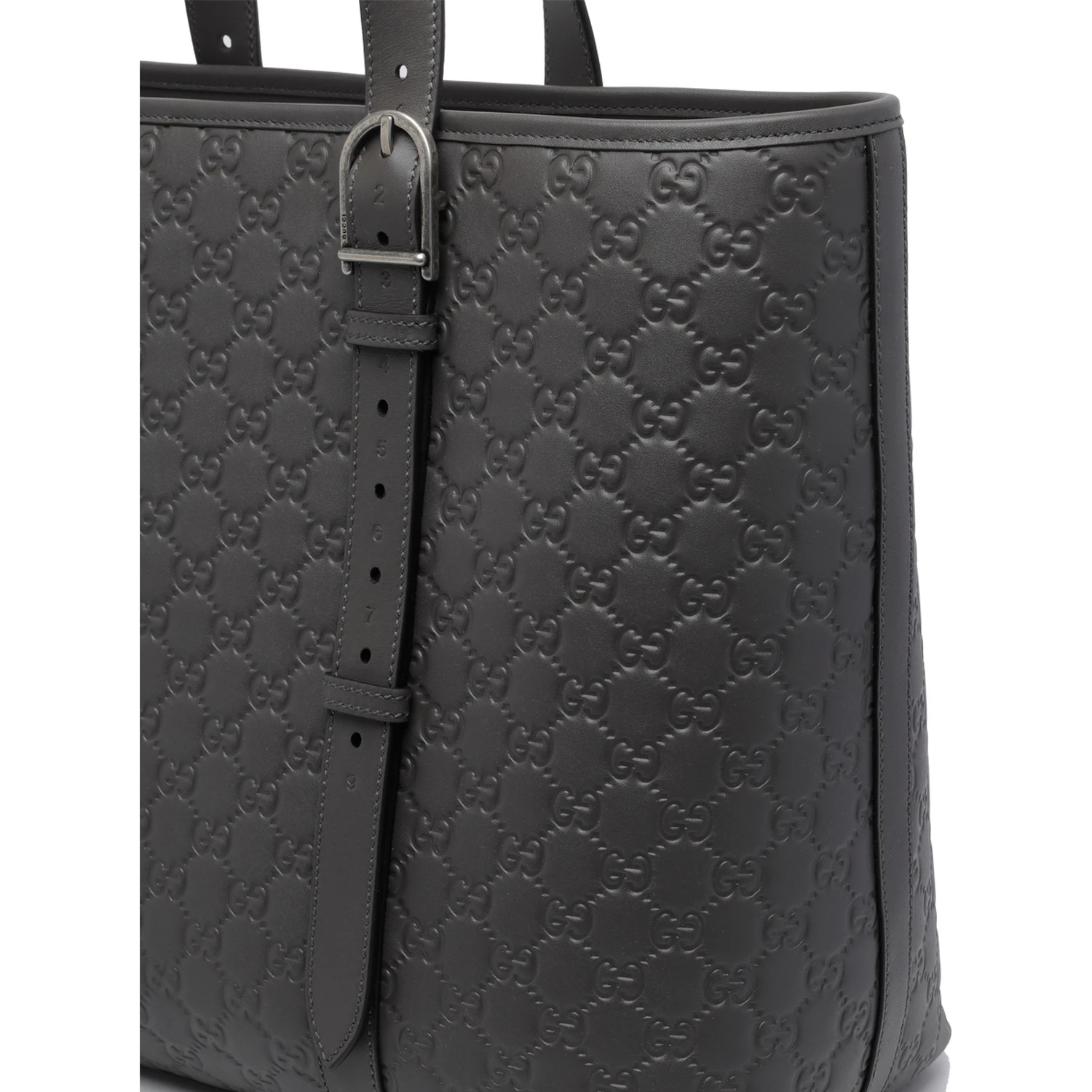 Dark grey big GG Emblem shopping bag