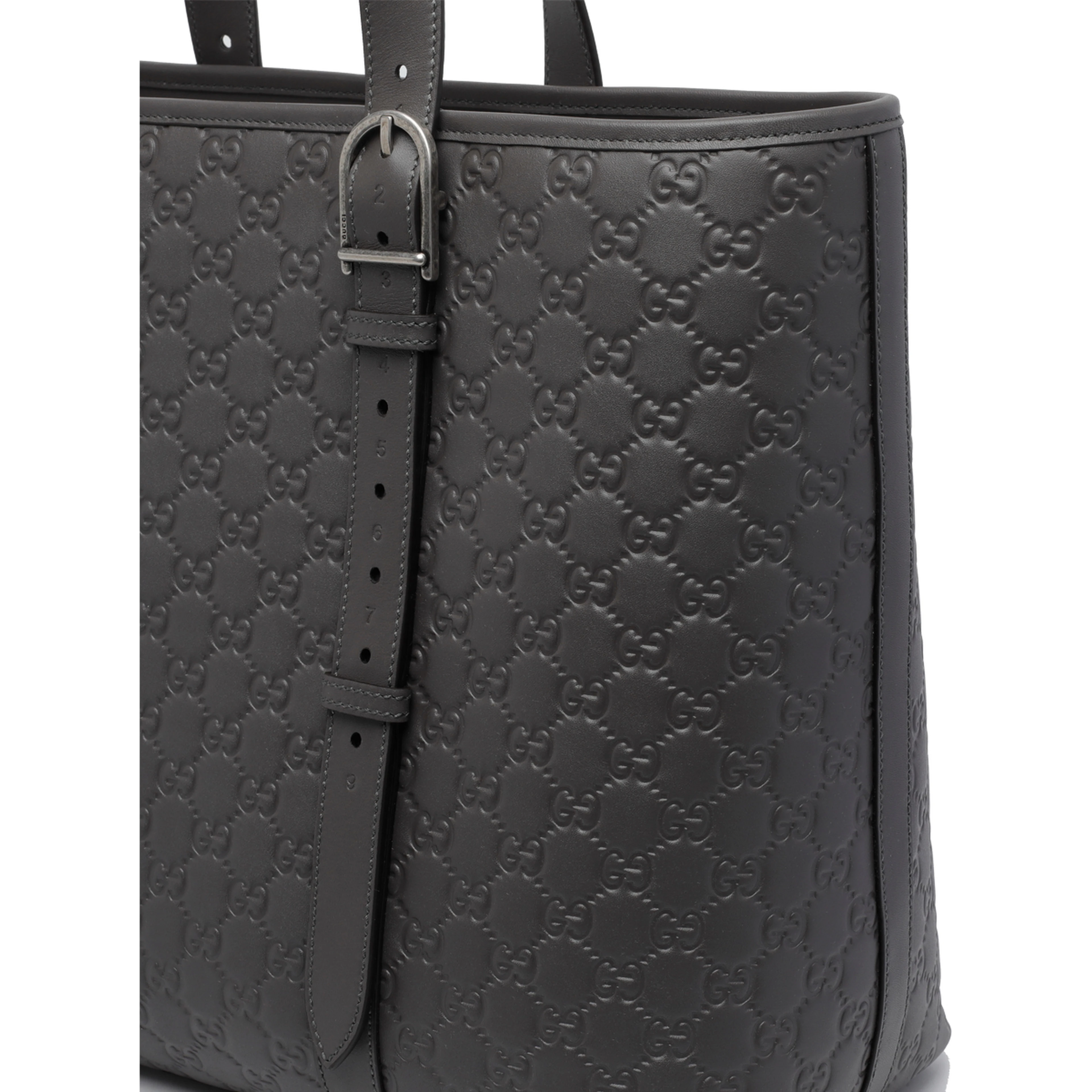 Dark grey big GG Emblem shopping bag