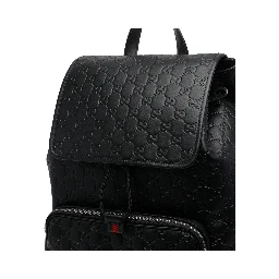 حقيبة ظهر سوداء متوسطة الحجم بشعار GG