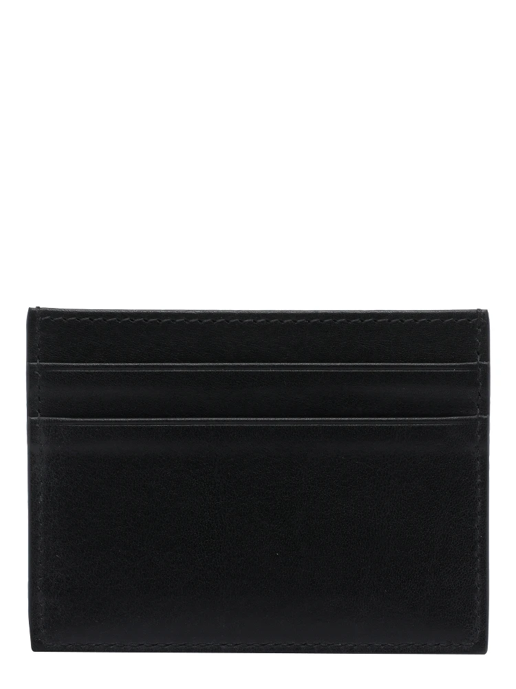 Black calfskin nappa leather card holder alternative