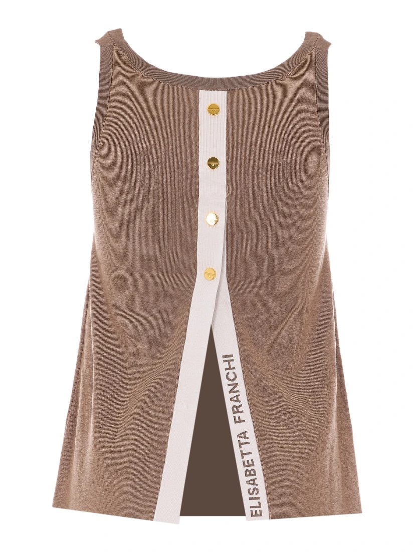 Elisabetta Franchi Top Brown