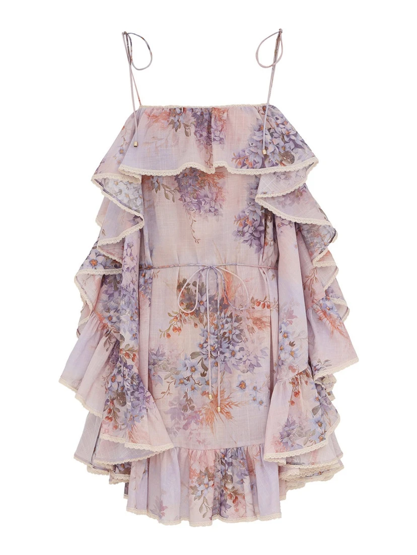 MINI DRESS WITH RUFFLES "CASCADIAN"