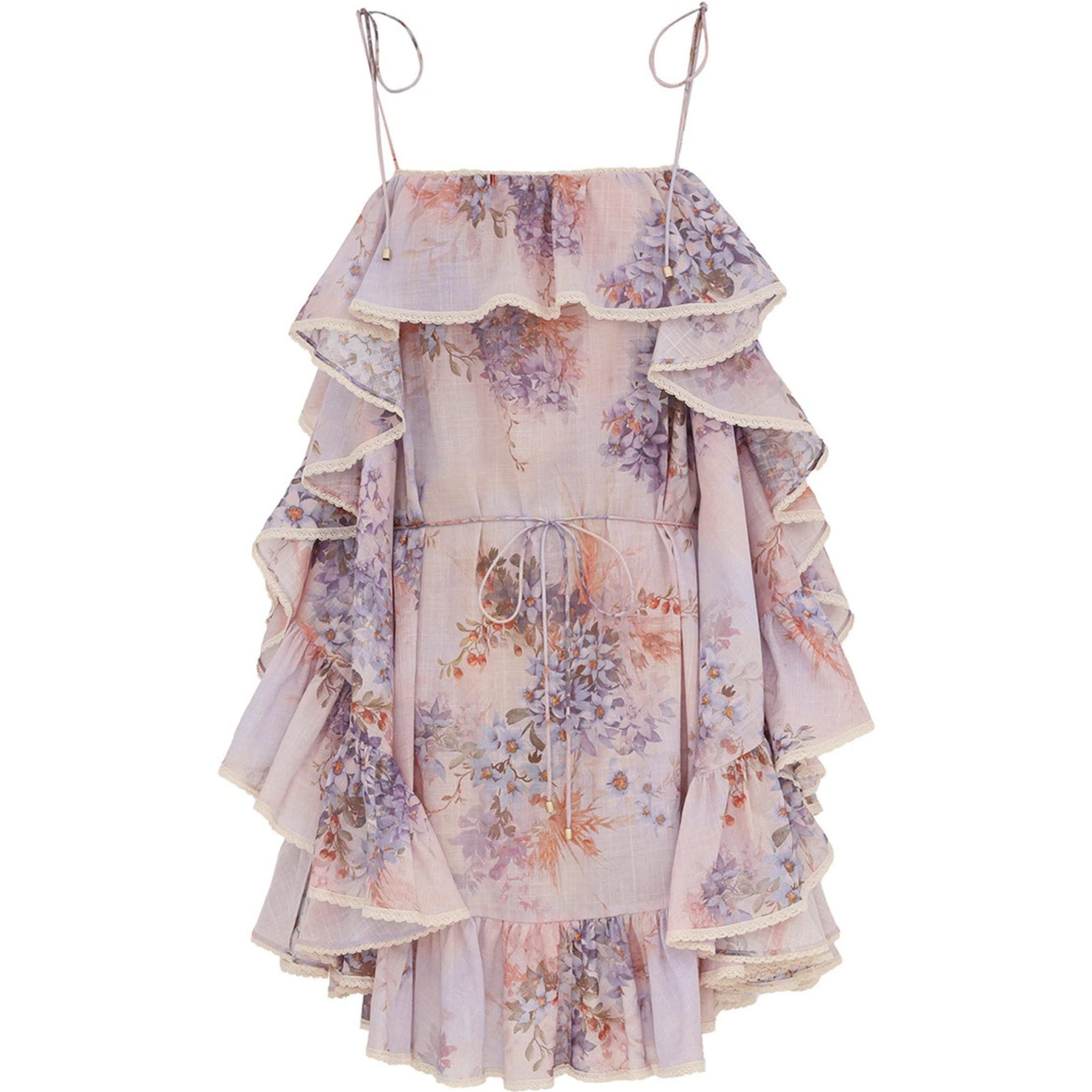 MINI DRESS WITH RUFFLES "CASCADIAN"