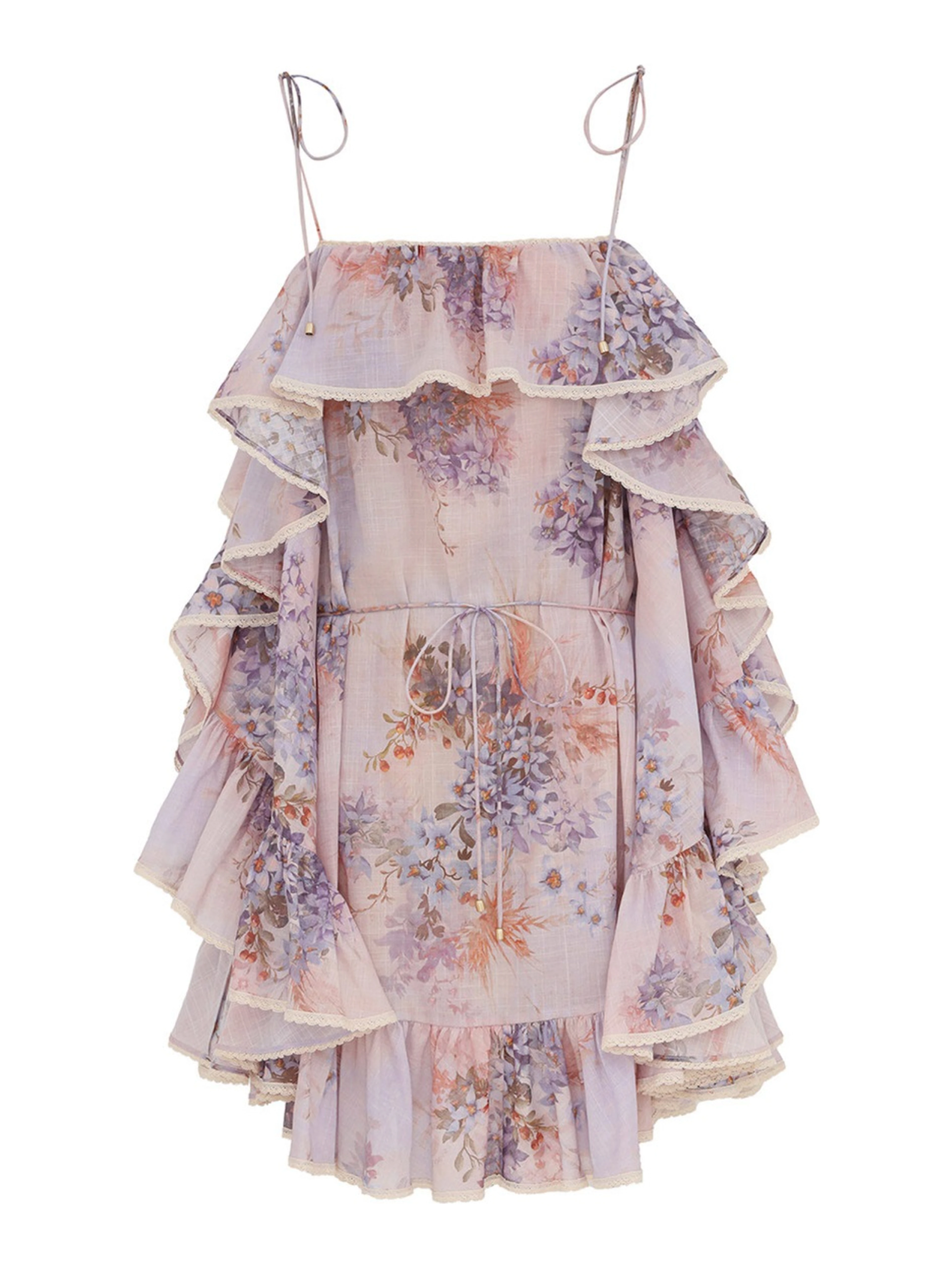 MINI DRESS WITH RUFFLES "CASCADIAN"