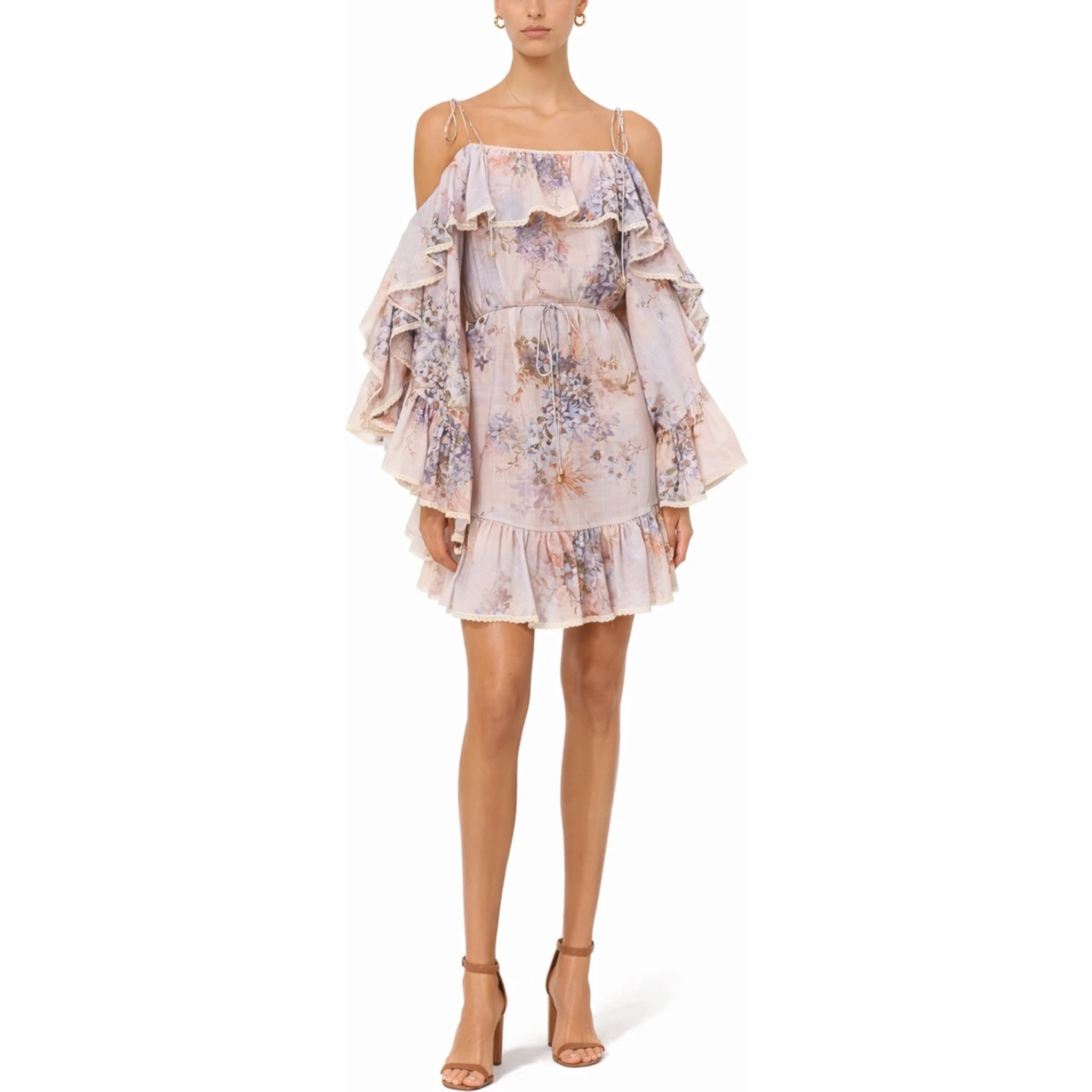 MINI DRESS WITH RUFFLES "CASCADIAN"