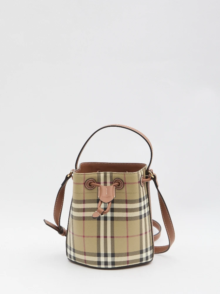 Check bucket bag mini