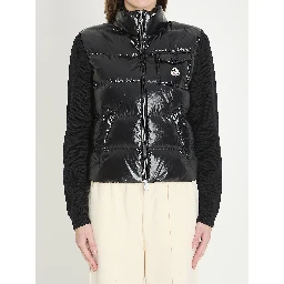 Padded wool cardigan