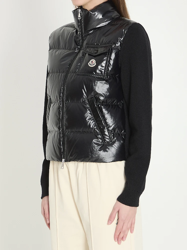 Padded wool cardigan alternative