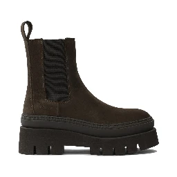 Leather pull-on ankle boots