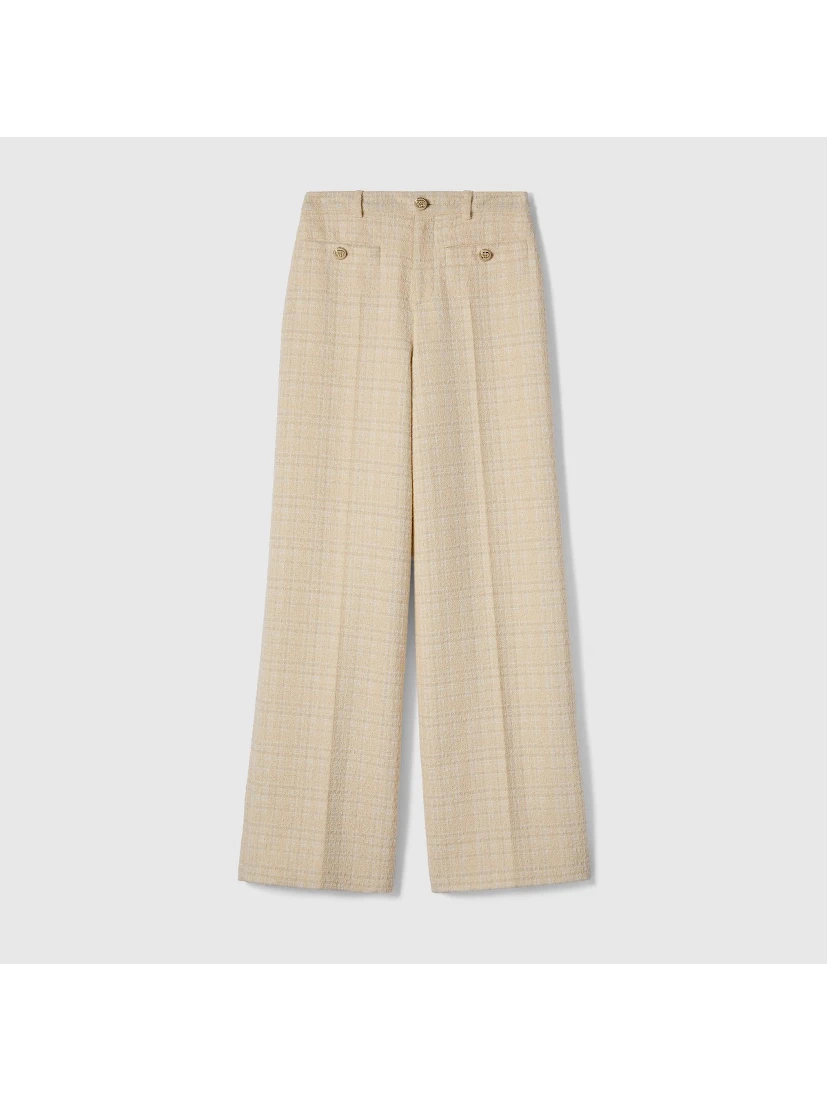 Cotton tweed pants