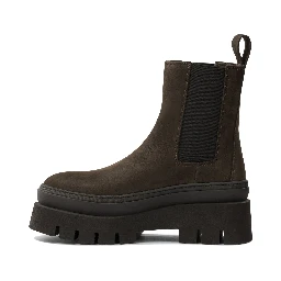 Leather pull-on ankle boots