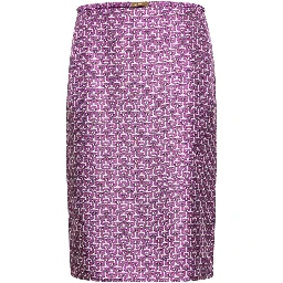 Midi silk skirt