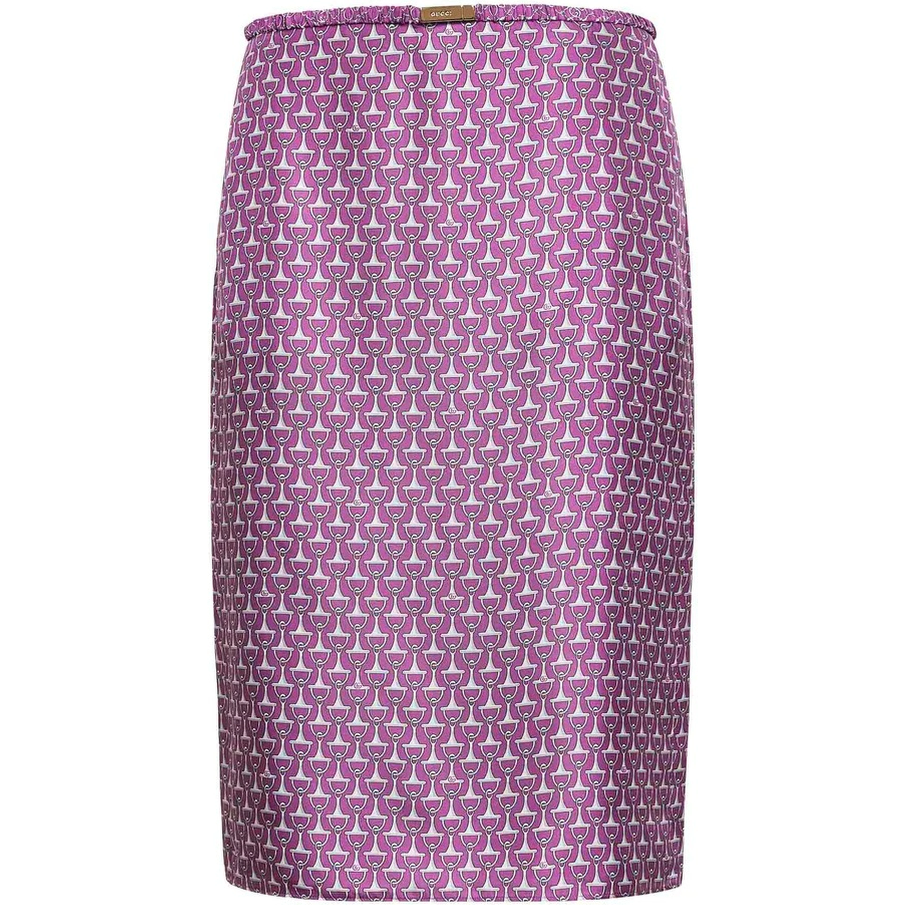 Midi silk skirt