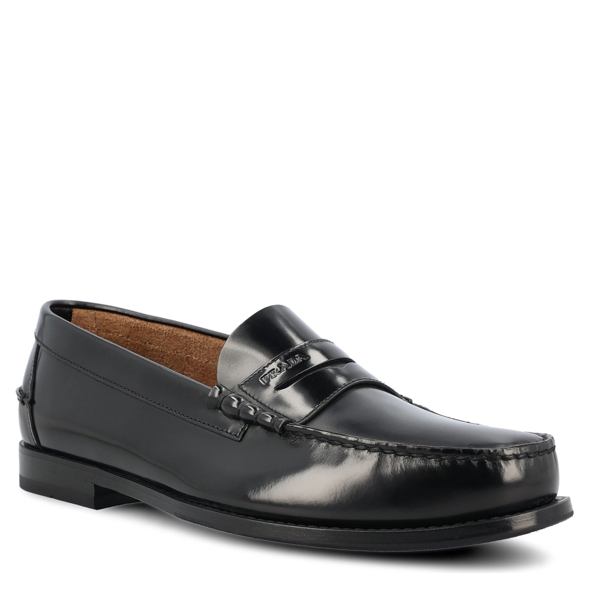 حذاء برادا مسطح أسود