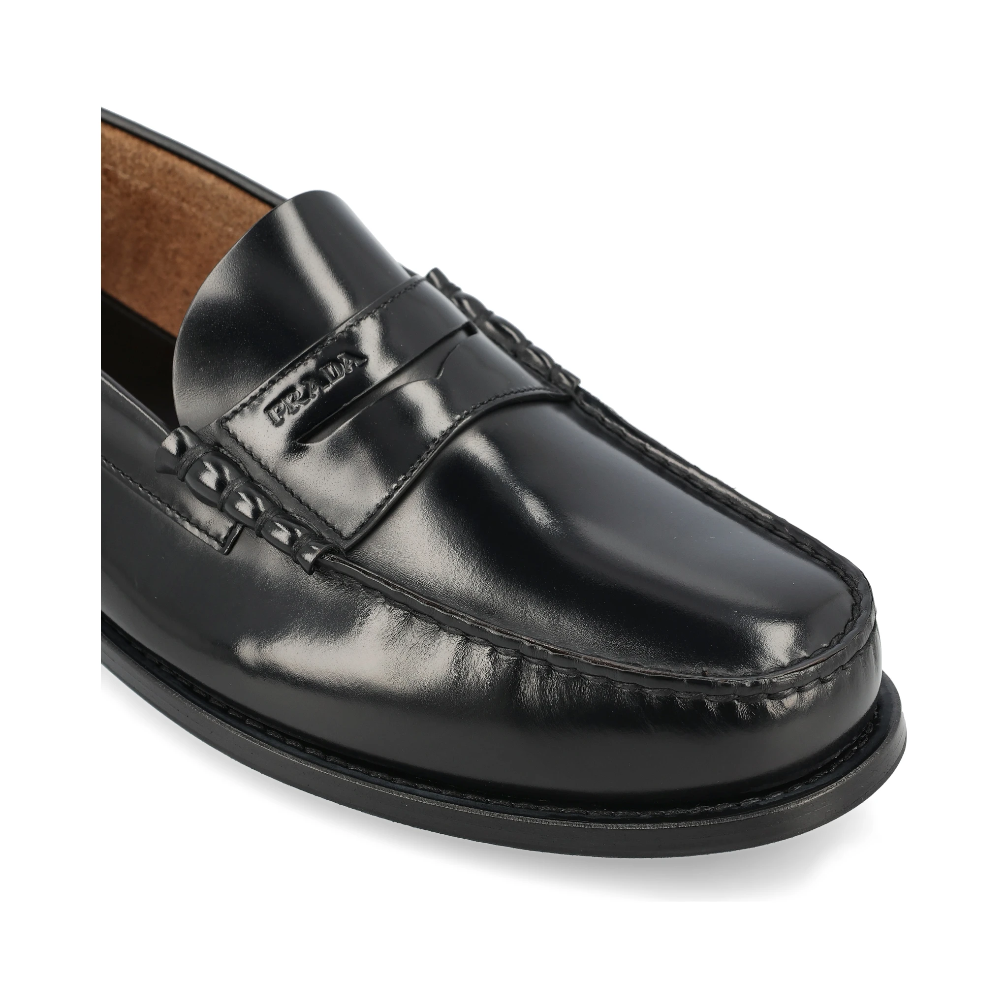 حذاء برادا مسطح أسود