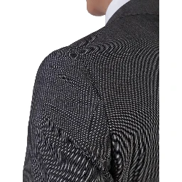 Gray three-piece suit