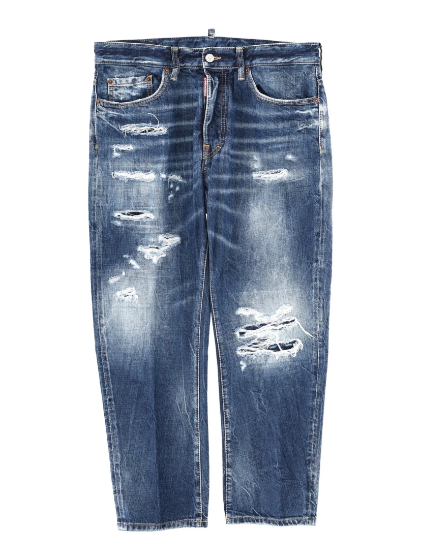JEANS WITH "DESTROYED" DETAILS