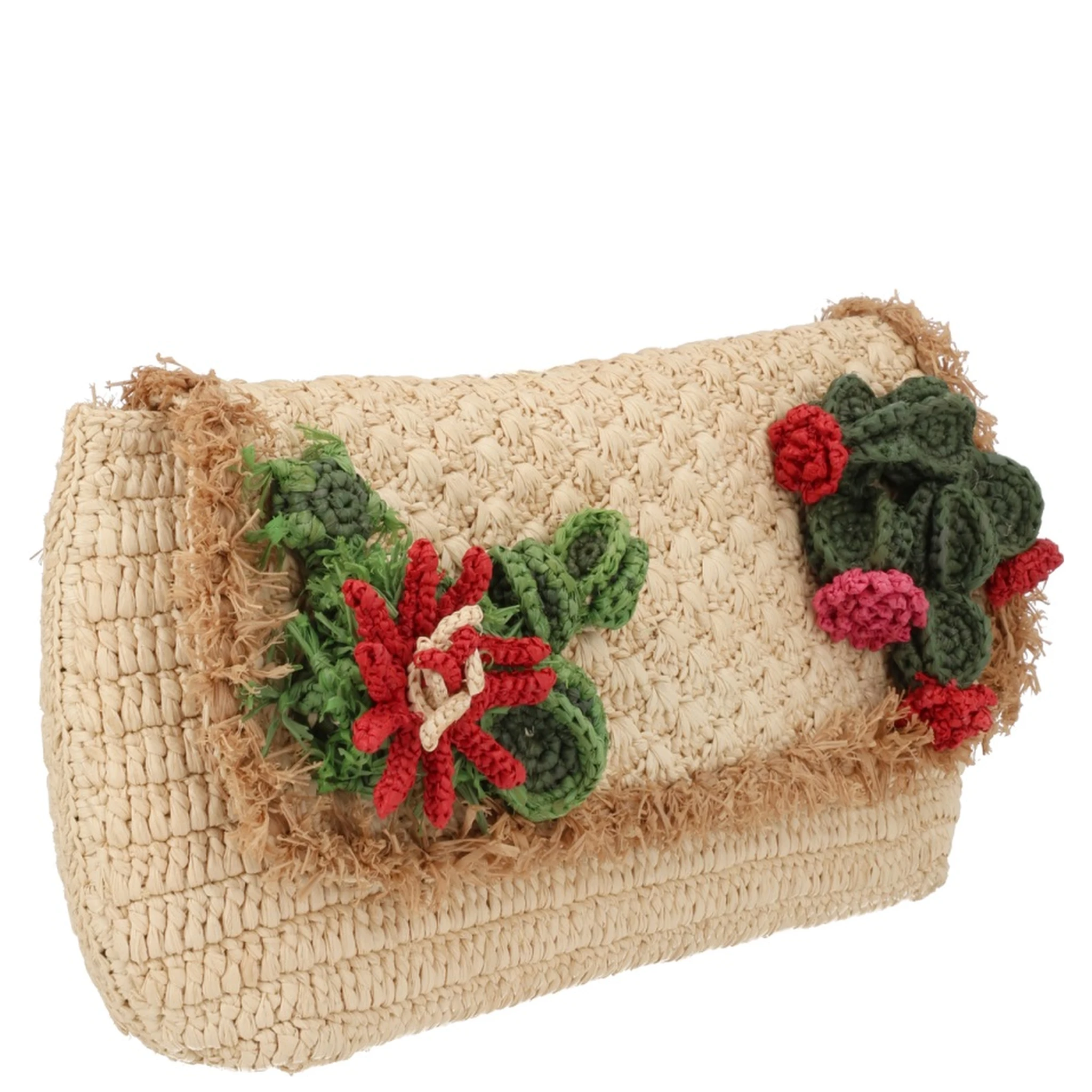 RAFFIA "CACTUS" CLUTCH BAG