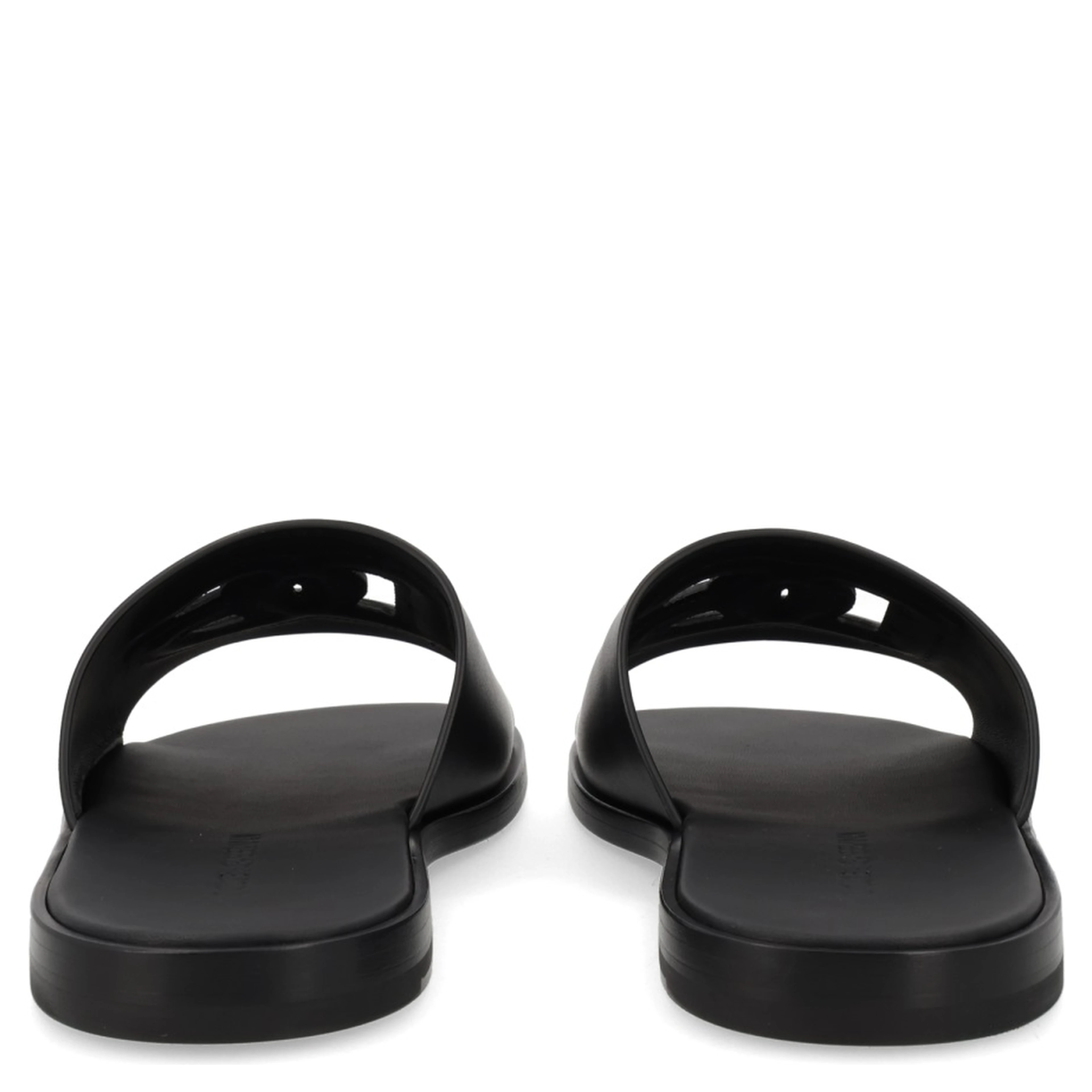 LEATHER SLIDE WITH LOGO