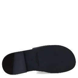 LEATHER SLIDE WITH LOGO