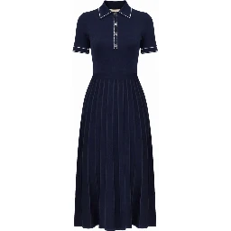 KNITTED POLO SHIRT DRESS