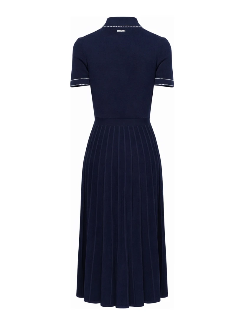 KNITTED POLO SHIRT DRESS
