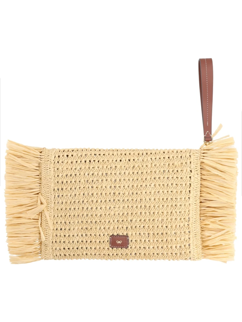 OVERSIZE RAFFIA CLUTCH BAG